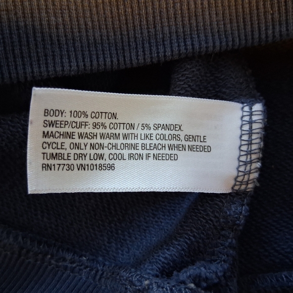 Goodfellow 100% Cotton Blue and Navy Quarter-Zip Pullover - Picture 6 of 6